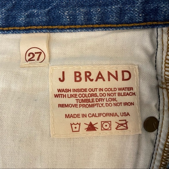 J BRAND Libra Cut Off Denim Shorts - Medium Blue, Size 27 - Picture 7 of 12